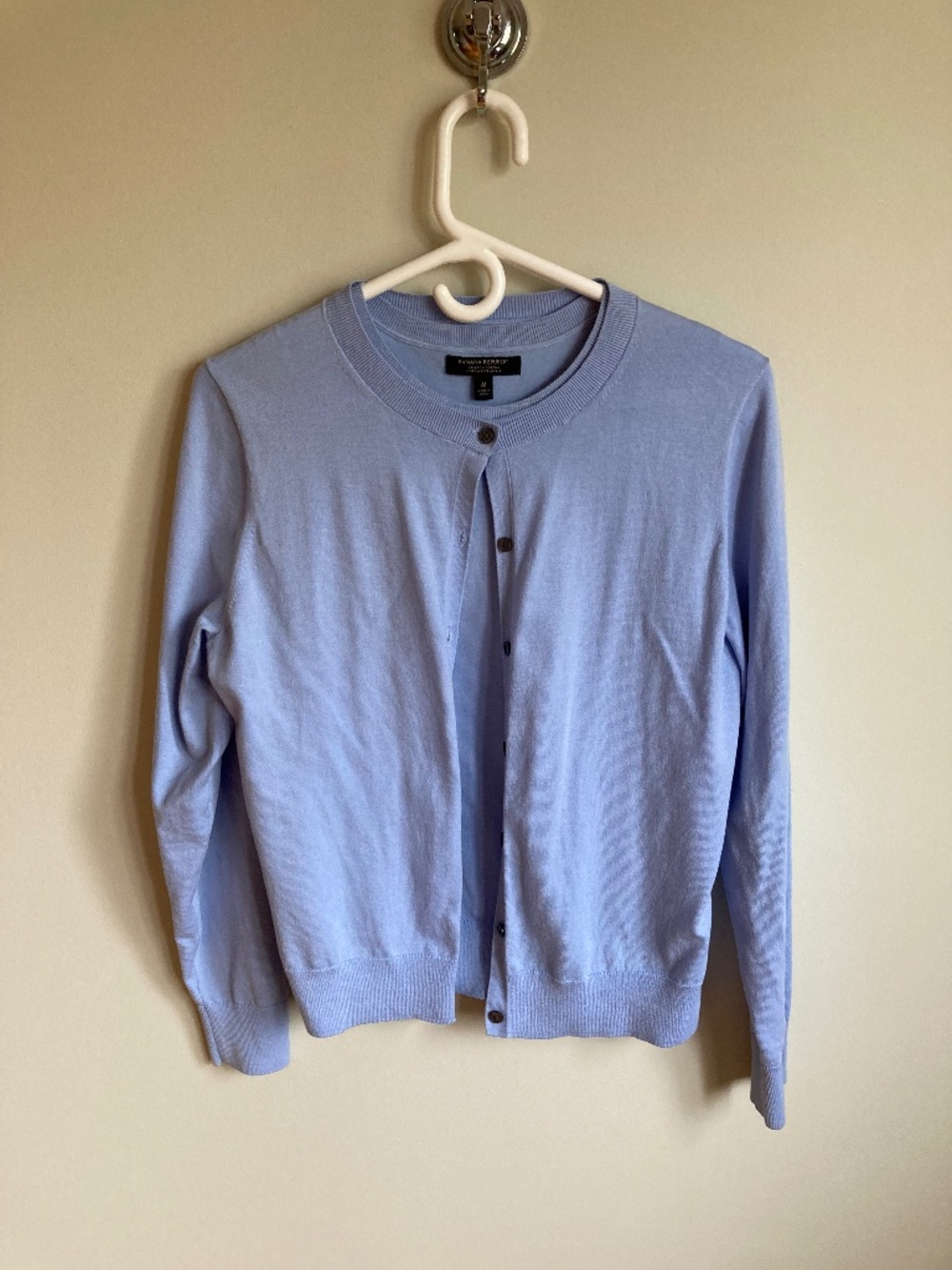 Banana Republic Light Blue Cardigan Tank Twinset M